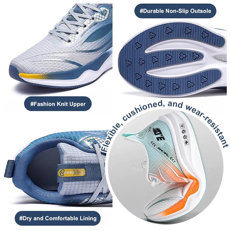 🔥 SUPERANDRANDE SPORTSKOR MED MJUK STÖTDÄMPNING 🦶⚡ ✨ NYCKELFUNKTIONER: ✅ Ventilerande mesh - 360° luftcirkulation 🌬️ ✅ Dempad sula - som att gå på moln ☁️ ✅ Ultralätt design - perfekt för löpning & träning 🏃♀️