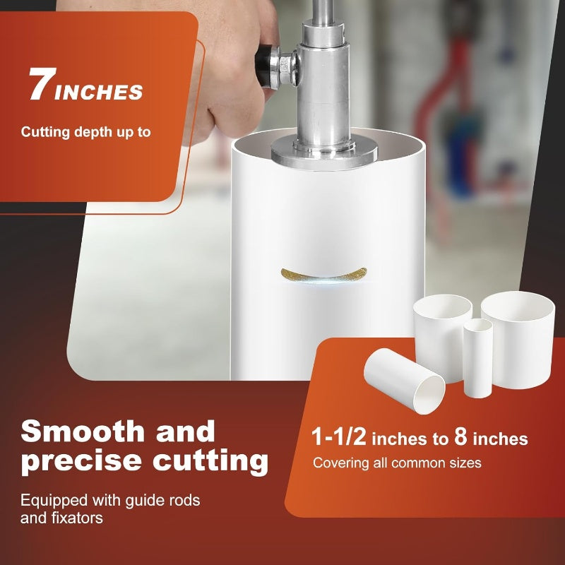 🔥 PVC-rörskärare med skärhjul 🔧⚡ ✂️ Professionell skärkapacitet i hårda material 💎 Vass skärhjul för att säkerställa precision 🚿 Perfekt för VVS-projekt