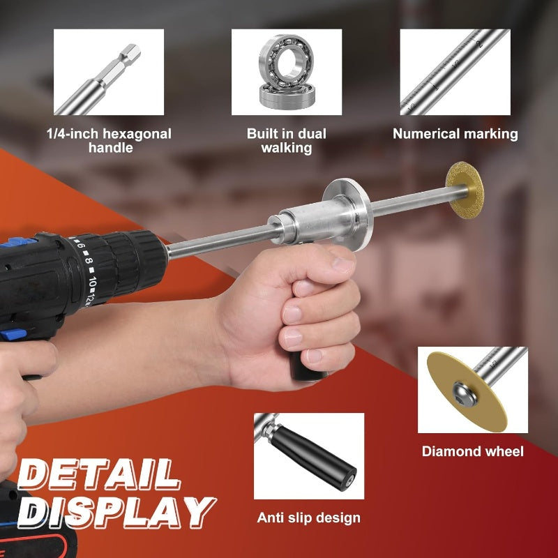 🔥 PVC-rörskärare med skärhjul 🔧⚡ ✂️ Professionell skärkapacitet i hårda material 💎 Vass skärhjul för att säkerställa precision 🚿 Perfekt för VVS-projekt