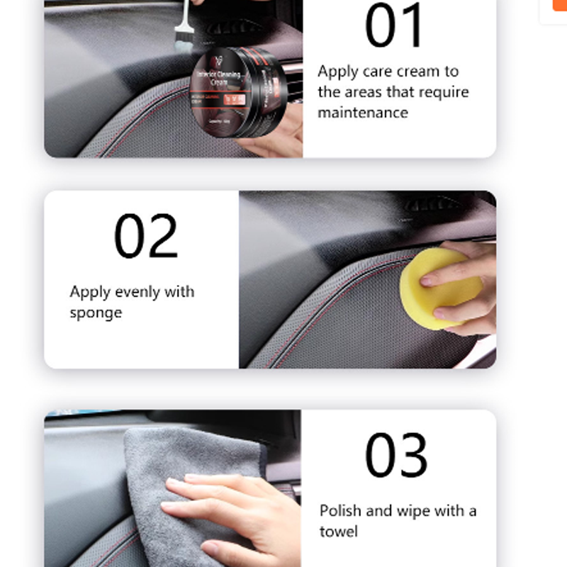 🔥🔥Köp 1 Få 1 gratis🚗Kräm för invändig rengöring av bilar