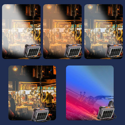 ✨ LYSSNA UPP HELA TOMTEN – MED SOLENS KRAFT! ✨ Upptäck vår bärbara solcellsdrivna LED-strålkastare med 3 ljuslägen!