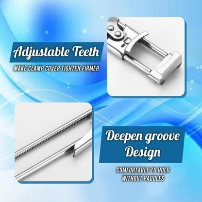 🛒✨ Universell burköppnare i rostfritt stål – öppnar lock snabbt och enkelt med mindre handkraft 💪🥫