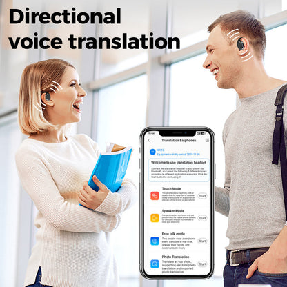 🎁 Den beste gaven noensinne – Trådløse AI-oversettelseshodetelefoner med OWS og Bluetooth 5.4 (kompatibel med iOS og Android) 🎁