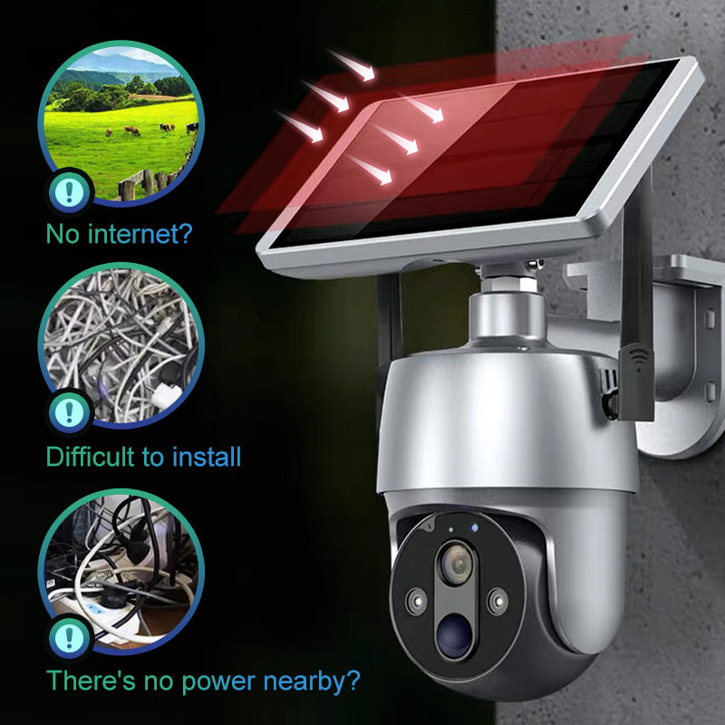✈️50 % rabatt📦Solar 360-graders övervakningskamera Fullfärg Night Vision
