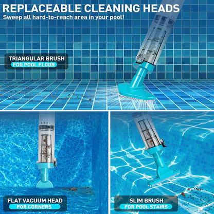 🏊‍♂️ "Förvandla Din Poolrengöring Till En Lek! ✨ 3-i-1 Trådlös Handhållen Pooldammsugare – NU med 50%
