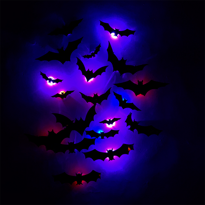 🦇Halloween-dekoration: 3D-LED-vägglampa i form av en fladdermus