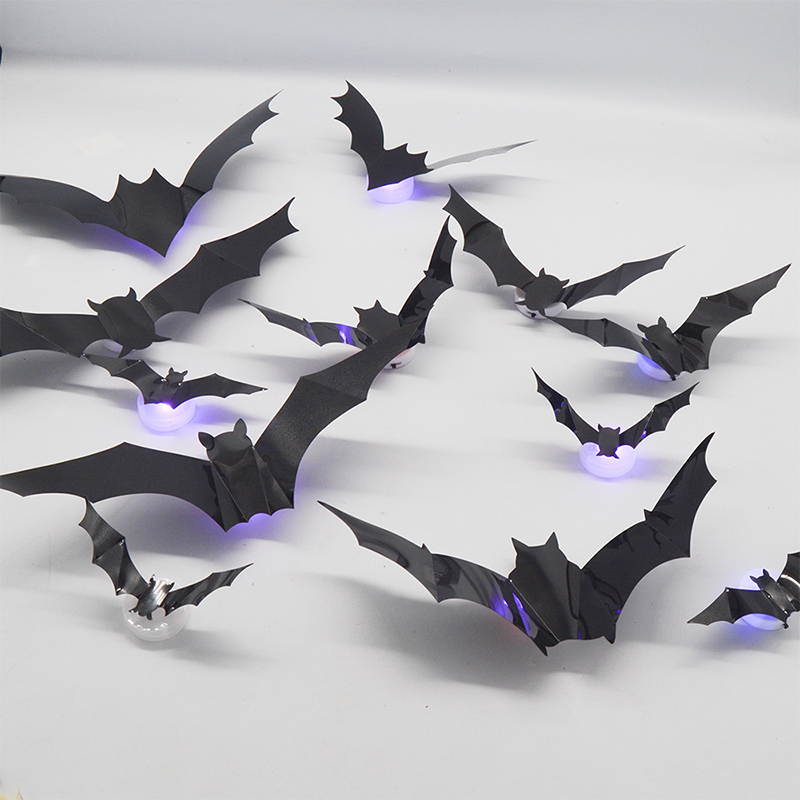 🦇Halloween-dekoration: 3D-LED-vägglampa i form av en fladdermus