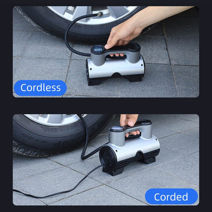 🚗✨ SLADDLÖS HJÄLP VID VÄGKANTEN – SMART & SNABB! ⚡ Bärbar bilpump med digital display