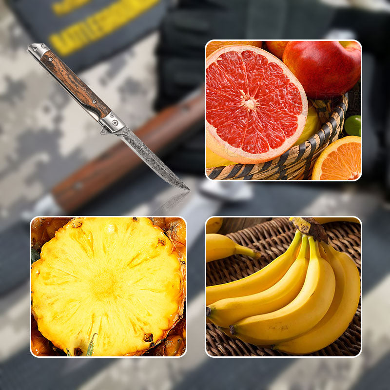 🔪 50% RABATT NU! ✨ Fällkniv med Trähandtag - Rostfritt Stål med Bältesklippa för Friluftsaktiviteter och Vardagsbruk 🌲🛡️