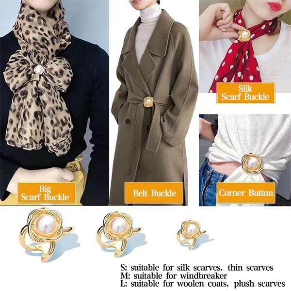 ✨ Fransk elegant kappa-scarfspänne – elegans inom räckhåll!