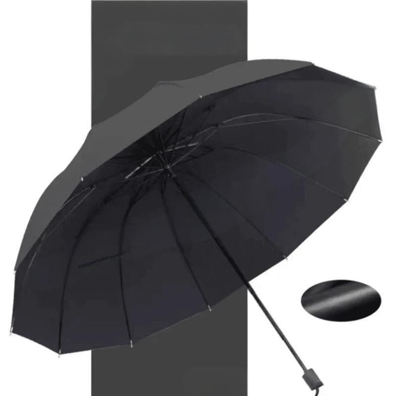☔Vinteressentiellt☔Starkt vind- och regntåligt paraply med 12 ribbor, stort och hopfällbart, vindtätt