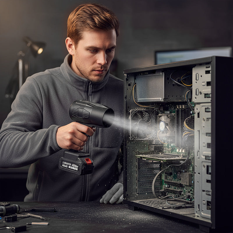 🌬️💨 Handhållen turbofläkt – kraftfullt luftflöde, kompakt design & smidig användning hemma och på språng 🔋✨