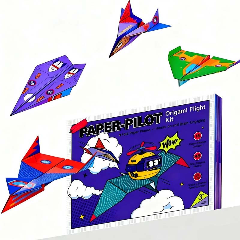 ✈️ 50 % RABATT NU! 🎨 Kreativt DIY-pappersflygplan – bygg & kasta 16 modeller – STEM-leksak för barn 6–12 år – perfekt för lärande och lek 🧒