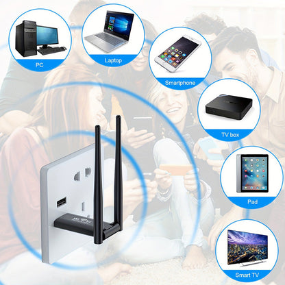 📶🚀 USB-WiFi-Signalförstärkare med dubbla antenner – utöka WiFi-täckningen hemma och på kontoret 🏠✨