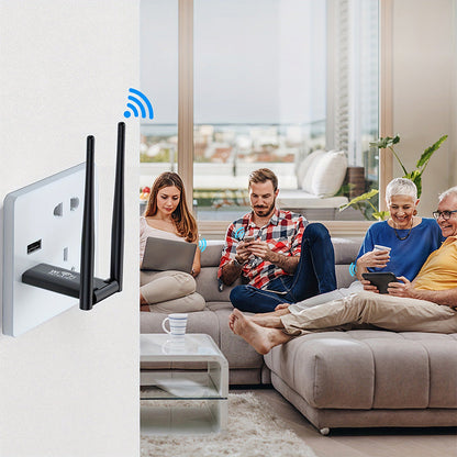 📶🚀 USB-WiFi-Signalförstärkare med dubbla antenner – utöka WiFi-täckningen hemma och på kontoret 🏠✨