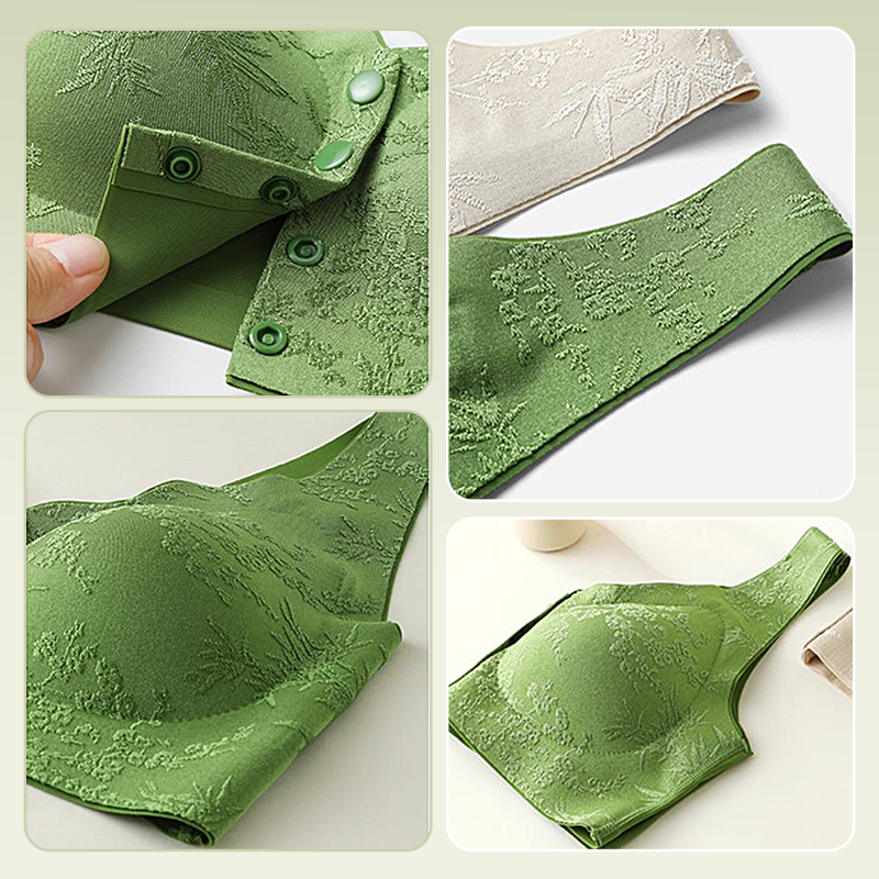 🌹 SISTA DAGEN - KÖP 1 FÅ 2 GRATIS! ✨ Bekväm Sömlös BH utan Bygel med Framfäste - Mjuk Stödjande Passform för Vardag och Specialtillfällen 🌸💫