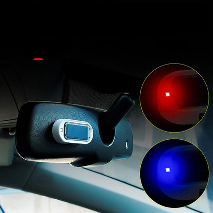 🚨☀️ Solcellsdriven LED-varningslampa för bilen – kabelfri design som ger intryck av övervakning 🚗✨