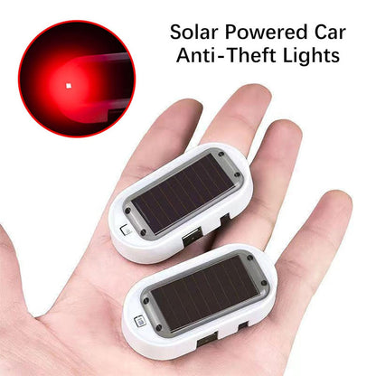 🚨☀️ Solcellsdriven LED-varningslampa för bilen – kabelfri design som ger intryck av övervakning 🚗✨