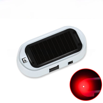 🚨☀️ Solcellsdriven LED-varningslampa för bilen – kabelfri design som ger intryck av övervakning 🚗✨