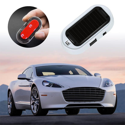 🚨☀️ Solcellsdriven LED-varningslampa för bilen – kabelfri design som ger intryck av övervakning 🚗✨