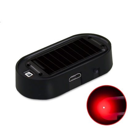 🚨☀️ Solcellsdriven LED-varningslampa för bilen – kabelfri design som ger intryck av övervakning 🚗✨
