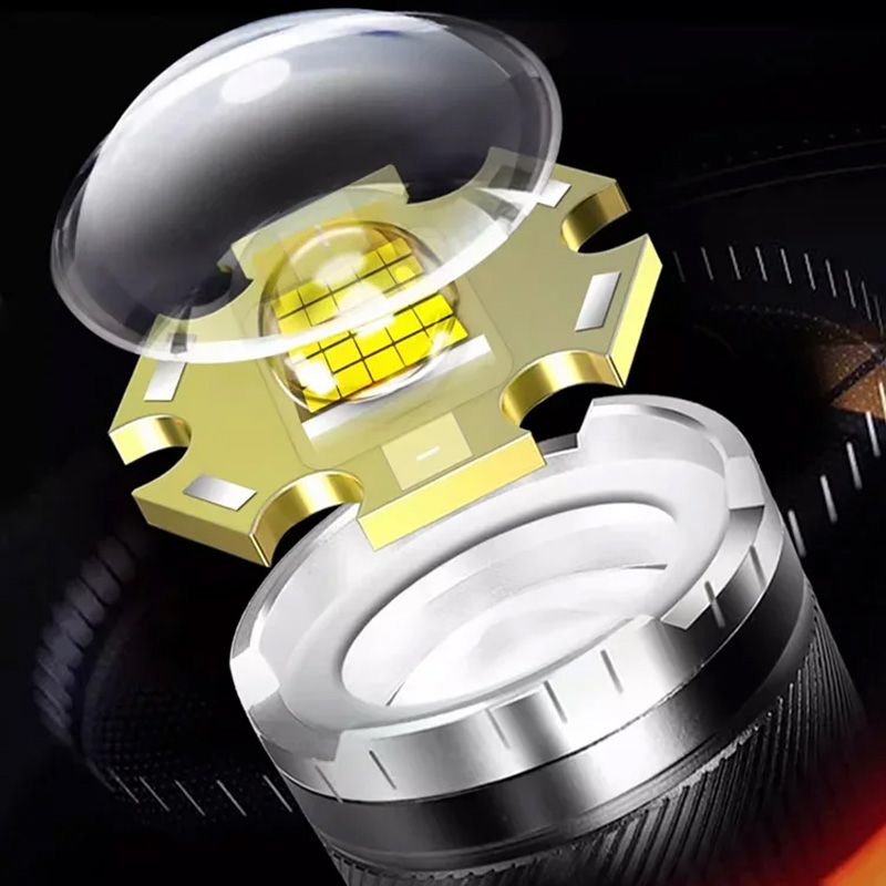 📢📢Zoombara ficklampa med 7500 lumen 🔦🏔️ Vattentät IPX7, laddningsbar via USB-C och med powerbank-funktion☀️