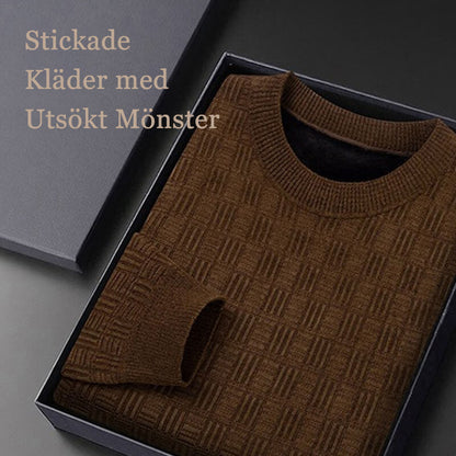 🔥Bästa Presenten - Herrarnas Värmande Utsökta Mönster Crewneck Stickat Plagg