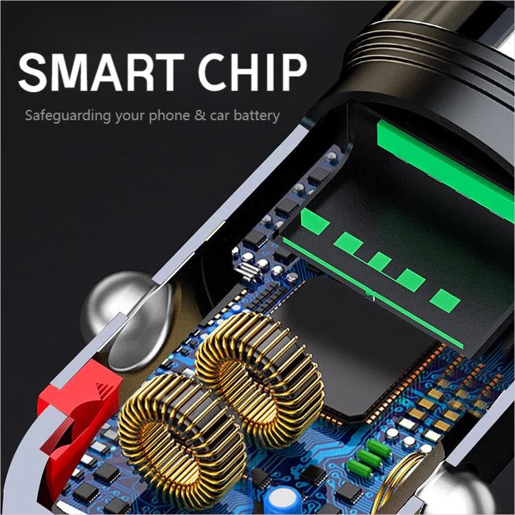 🚗 50% RABATT NU! ✨ 2-portars Kompakt Bilsnabbladdare - 24W USB-C & USB-A med Överhettningsskydd för Effektiv Laddning Under Resor 🔌📱
