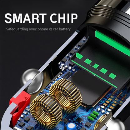 🚗 50% RABATT NU! ✨ 2-portars Kompakt Bilsnabbladdare - 24W USB-C & USB-A med Överhettningsskydd för Effektiv Laddning Under Resor 🔌📱