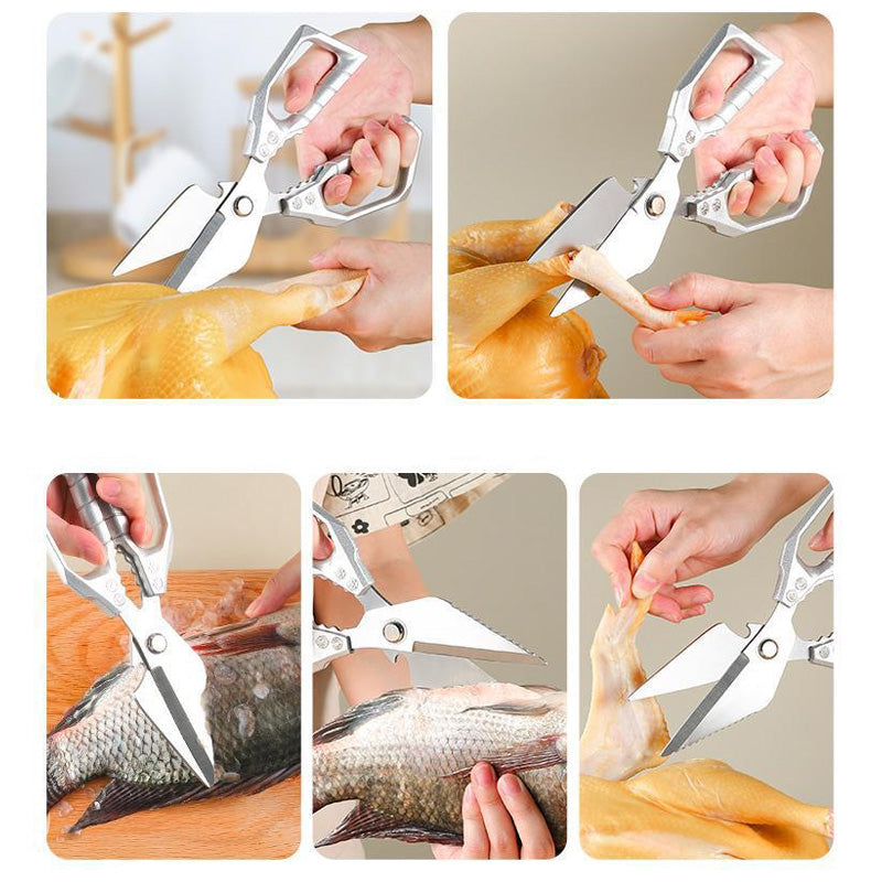🔈🔈60% RABATT✂️ Den enda kökssaxen du behöver – Skär kyckling, örter, wraps och nötter