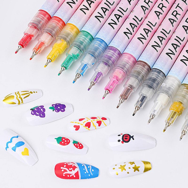 ✨ DIY Nagelkonstborstar – 12-färgers böjda nagelkonstborsteset 💅🎨