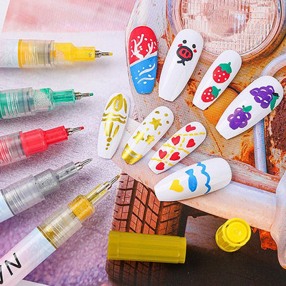 ✨ DIY Nagelkonstborstar – 12-färgers böjda nagelkonstborsteset 💅🎨