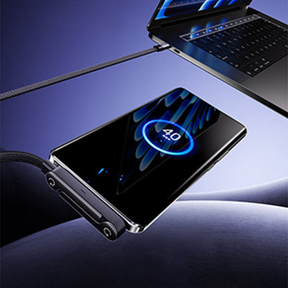 📱 2-i-1 Osynlig Laddningskabel – 240W Snabbladdning, Inbyggt Telefonstativ & Robust Design 🔋🎁