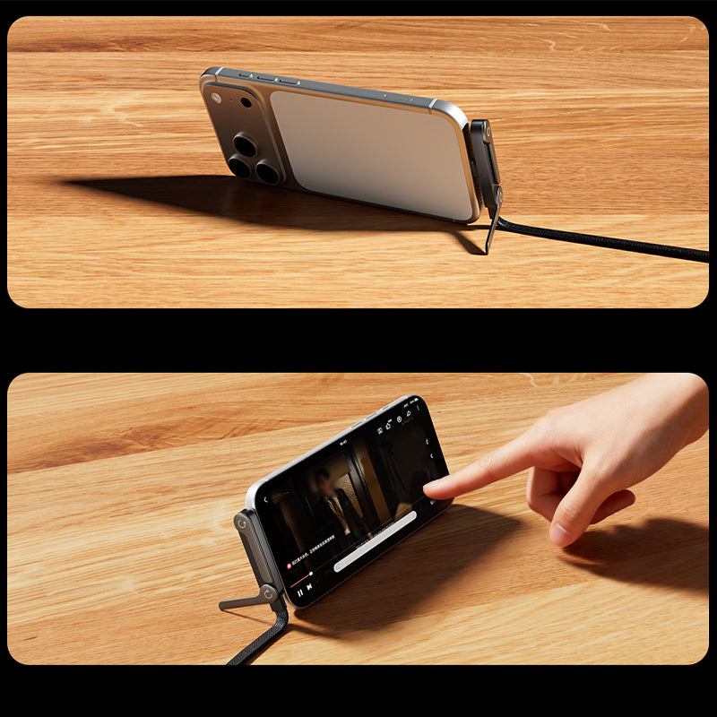 📱 2-i-1 Osynlig Laddningskabel – 240W Snabbladdning, Inbyggt Telefonstativ & Robust Design 🔋🎁