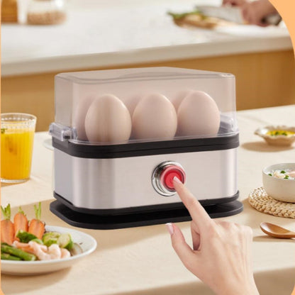 🍳✨ Multifunktionell äggkokare med genomskinligt lock – koka ägg, pochera och tillaga omelett enkelt hemma 🥚🏡