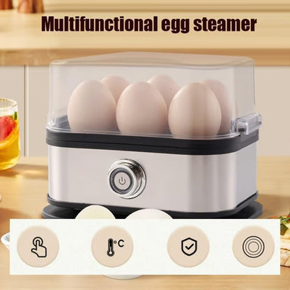 🍳✨ Multifunktionell äggkokare med genomskinligt lock – koka ägg, pochera och tillaga omelett enkelt hemma 🥚🏡