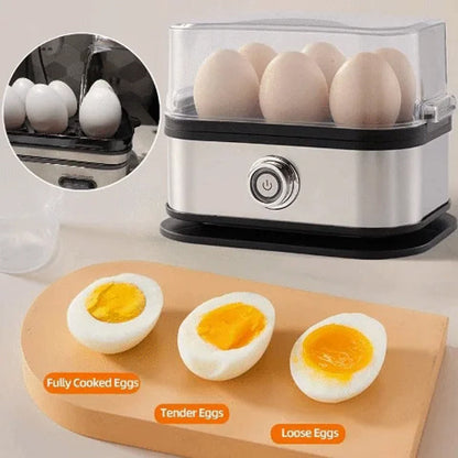 🍳✨ Multifunktionell äggkokare med genomskinligt lock – koka ägg, pochera och tillaga omelett enkelt hemma 🥚🏡