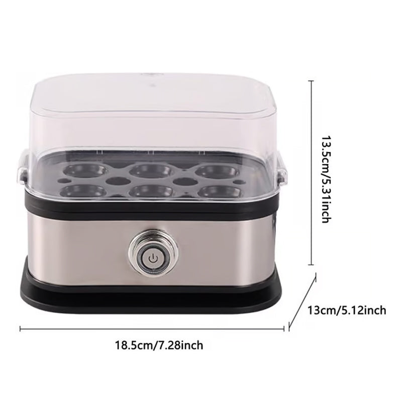 🍳✨ Multifunktionell äggkokare med genomskinligt lock – koka ägg, pochera och tillaga omelett enkelt hemma 🥚🏡