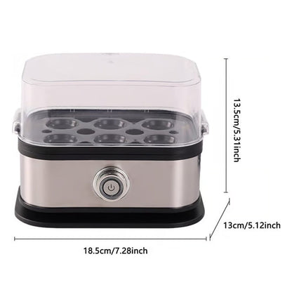 🍳✨ Multifunktionell äggkokare med genomskinligt lock – koka ägg, pochera och tillaga omelett enkelt hemma 🥚🏡