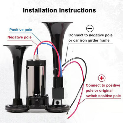 60 % RABATT📢 150 dB lastbilshögtalare｜🔧 Verktygsfri installation｜⚡ 12V/24V universal