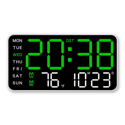 ⏰ Bare nå 50 % rabatt!🔥Stor digital veggklokke med LED-skjerm, dato og termometer 