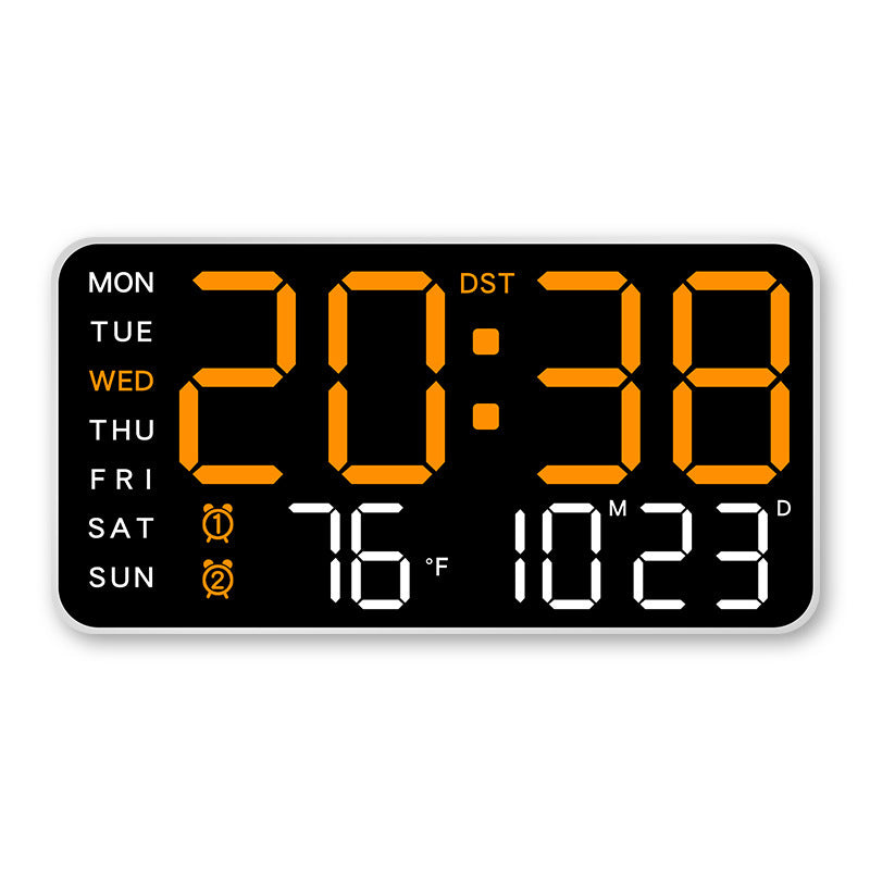 ⏰ Bare nå 50 % rabatt!🔥Stor digital veggklokke med LED-skjerm, dato og termometer 