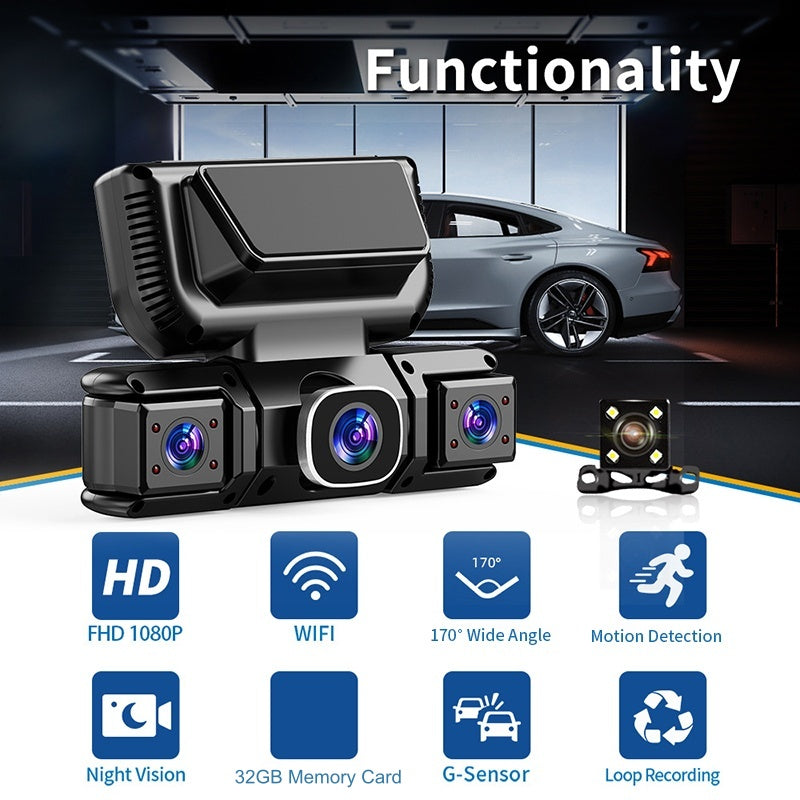 📢📢Nyheter 2026 – 50 % rabatt🚗🔥4-kanals inbyggd kamera med WiFi och mörkerseende✈️Fri frakt