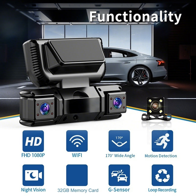 📢📢Nyheter 2026 – 50 % rabatt🚗🔥4-kanals inbyggd kamera med WiFi och mörkerseende✈️Fri frakt