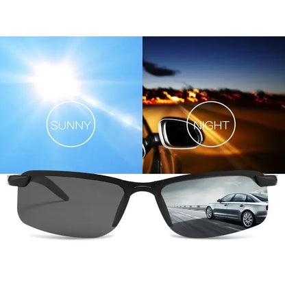 🕶️ 50% RABATT! ☀️ Natt & Dag Utomhus Solglasögon – Adaptiva Linser, UV400-Skydd & Bekväma för Alla Ljusförhållanden 🌙