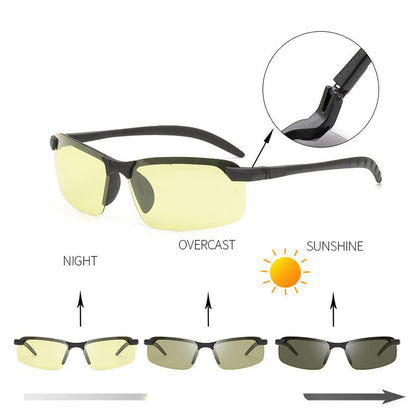 🕶️ 50% RABATT! ☀️ Natt & Dag Utomhus Solglasögon – Adaptiva Linser, UV400-Skydd & Bekväma för Alla Ljusförhållanden 🌙