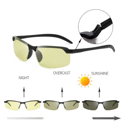 🕶️ 50% RABATT! ☀️ Natt & Dag Utomhus Solglasögon – Adaptiva Linser, UV400-Skydd & Bekväma för Alla Ljusförhållanden 🌙