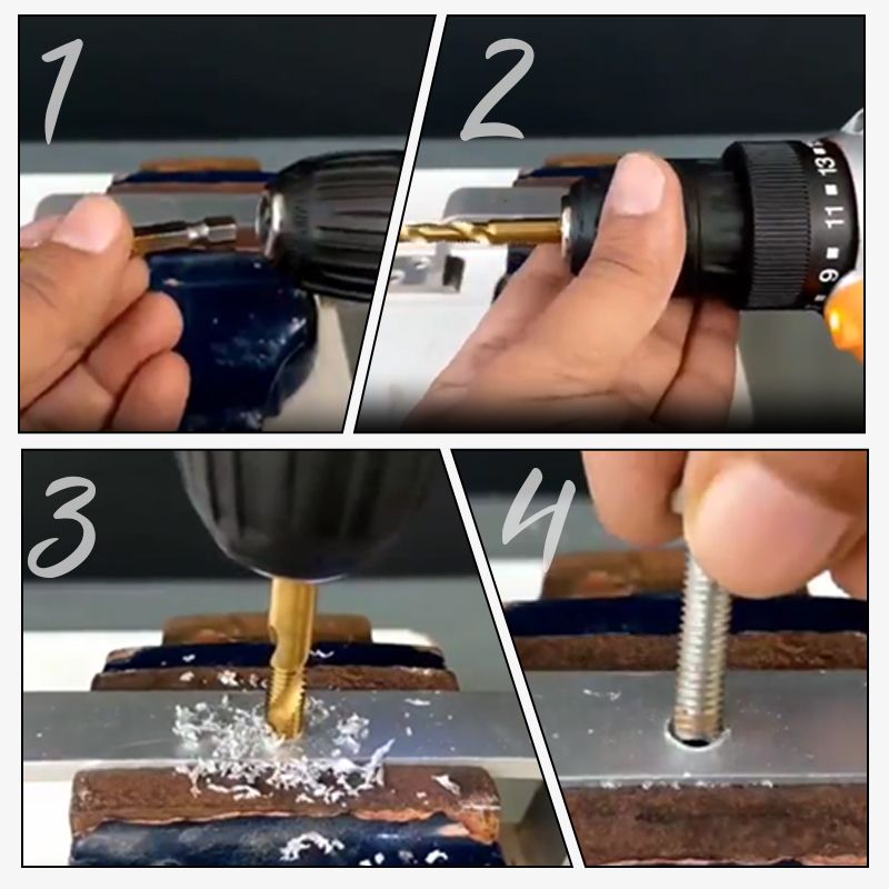 6-delars multifunktionellt spiralborrset