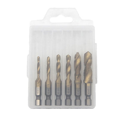 6-delars multifunktionellt spiralborrset