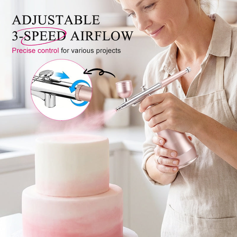 50% RABATT! ✨ Trådlöst Airbrush Kit för Smink – Lättvikt, Lång Batteritid & Jämn Färgspridning 🌬️